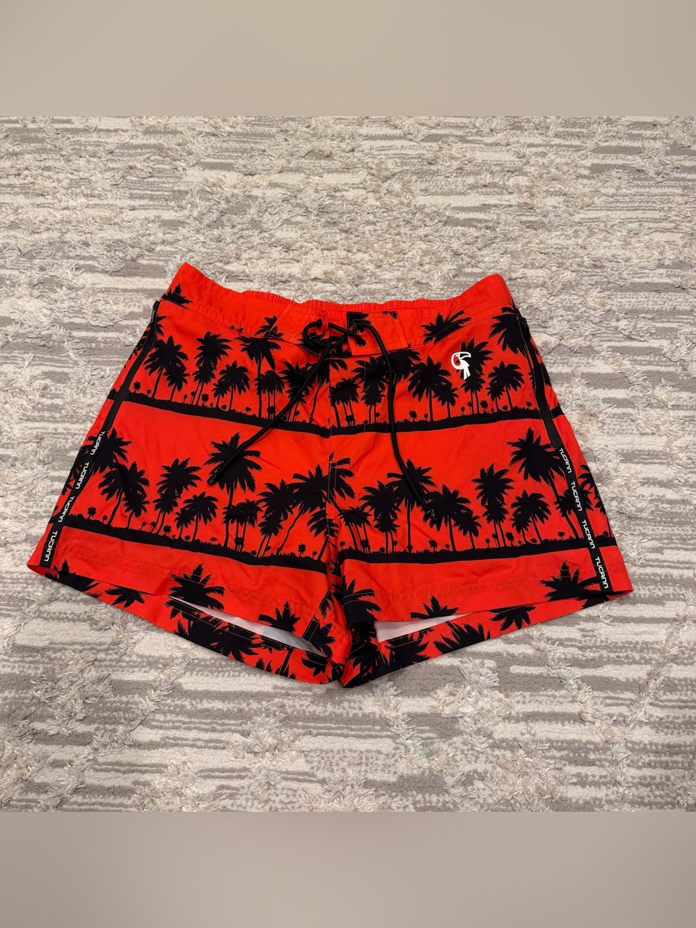 Tucann Trunks 3” Men’s Large Palm Tree Compression Liner Quick Dry Zipper Pocket